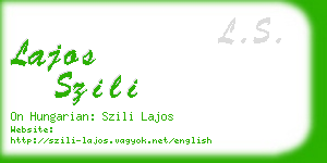 lajos szili business card